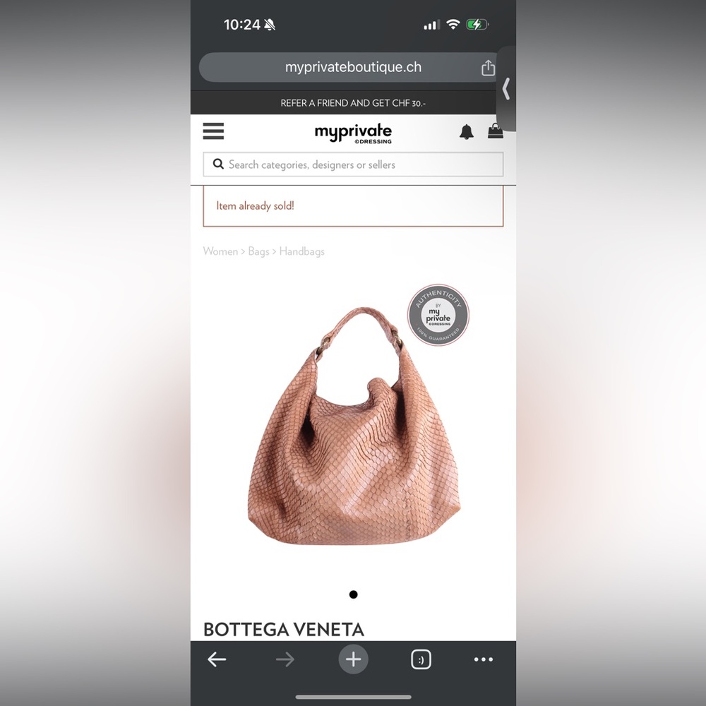 Bottega Veneta Limited Edition Sloan Python Embossed Leather Hobo Bag - Picture 15 of 17
